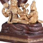 Brass Resting Vishnu Lakshmi Sheshanaag Idol Dual Tone | Jaipurio